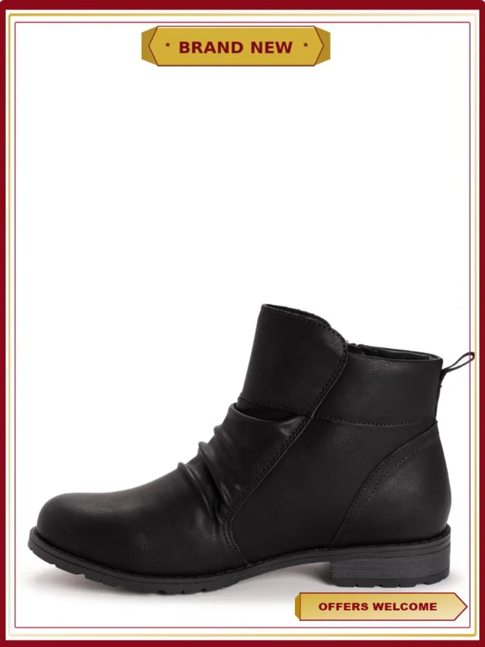 Women's Brooke Boot - Ankle Booties with Side Zipper & Cushioned Footbed